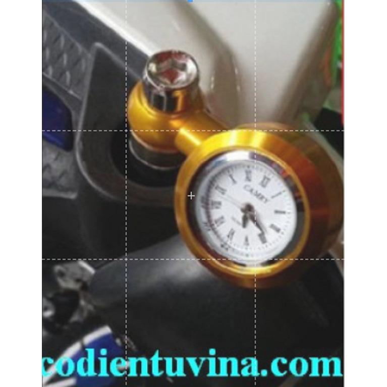 Đồng hồ gắn chân kính chiếu hậu mini