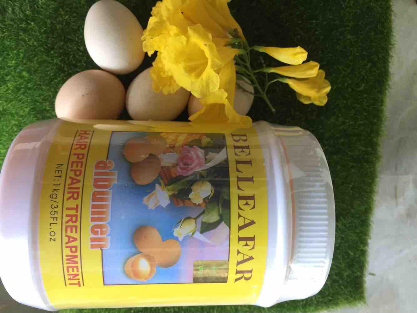 Hấp dầu Trứng Gà Belleafar 1000 ml nuôi dưỡng tóc