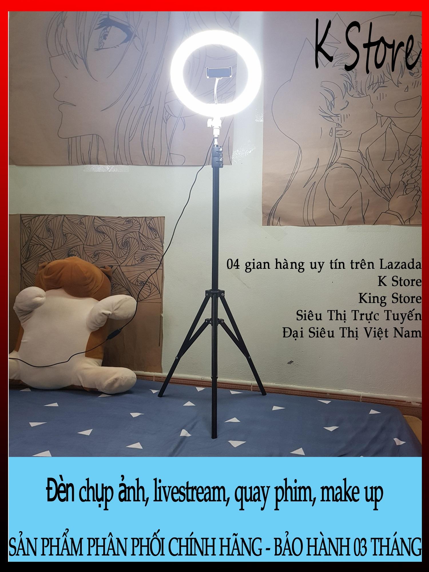 Đèn LED hỗ trợ livestream, chụp hình sản phẩm, makeup, studio-Ring fill light-K2