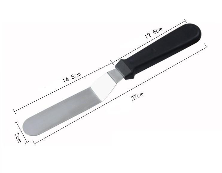 Dao chà láng inox cong cán nhựa 15cm