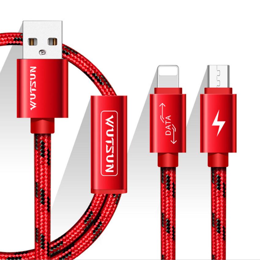 [HCM]Dây Cáp Sạc Micro USB Và Lightning Wutsun PowerLine 1.2m
