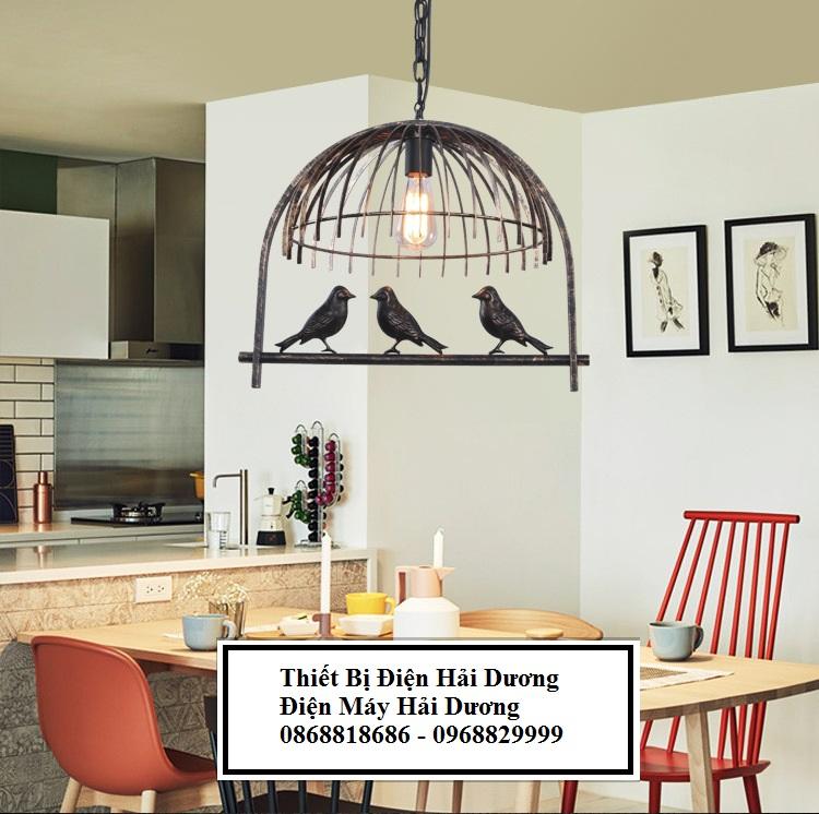 Đèn thả trần lồng chim TN215 (đen) - Chưa Bao Gồm Bóng