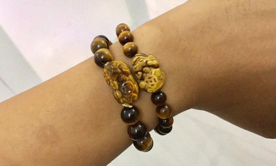 [HCM]Vòng tay tỳ hưu đá mắt hổ 8ly
