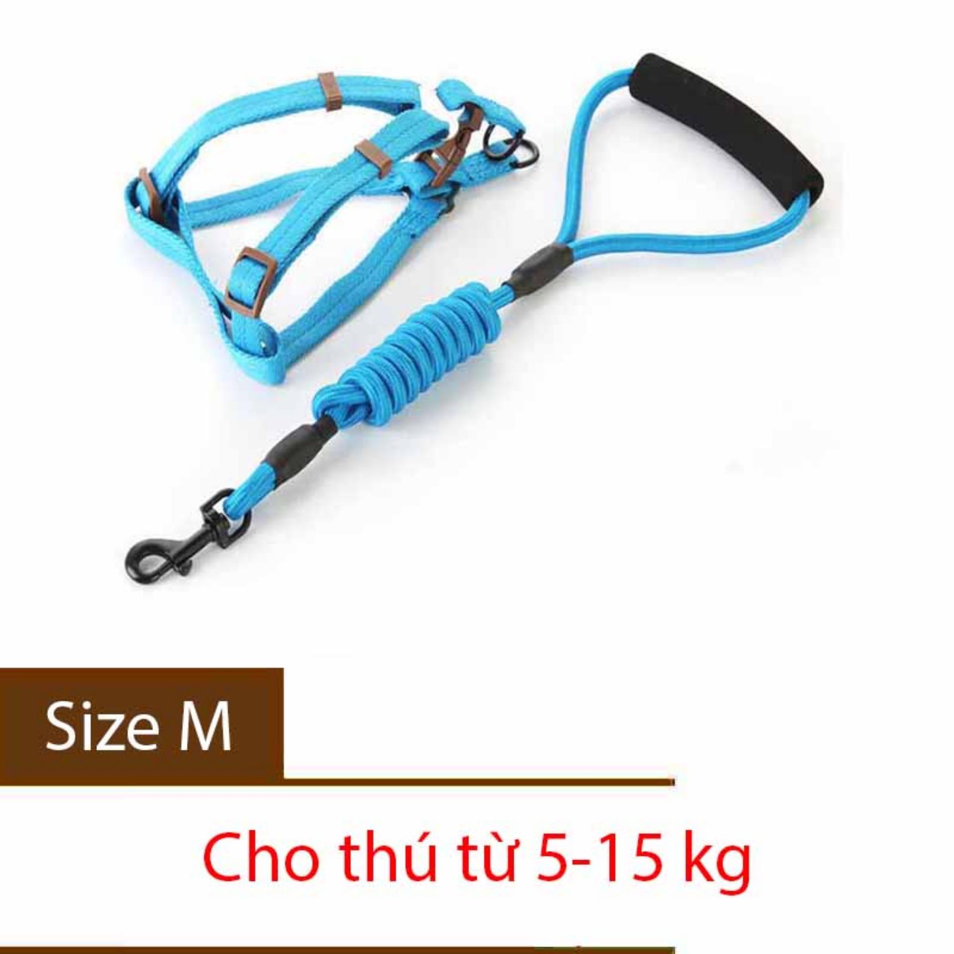 [HCM]Dây dắt chó loại tốt - Dây dắt chó ôm ngực - Dây dắt 005 Size M