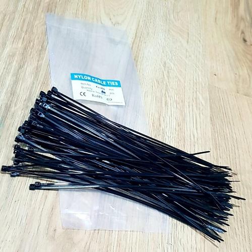 Bộ 2 Gói Dây Rút Nhựa Màu Đentrắng 4 x 200mm Đóng Gói Khoảng 80 Sợi /Gói Chuyên Dùng Gút Dây Điện