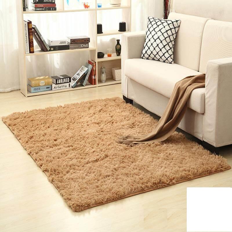 Thảm lông trải sàn kích thước 160x200x4,5cm (nâu đậm) - (BQ243-NAUDAM)