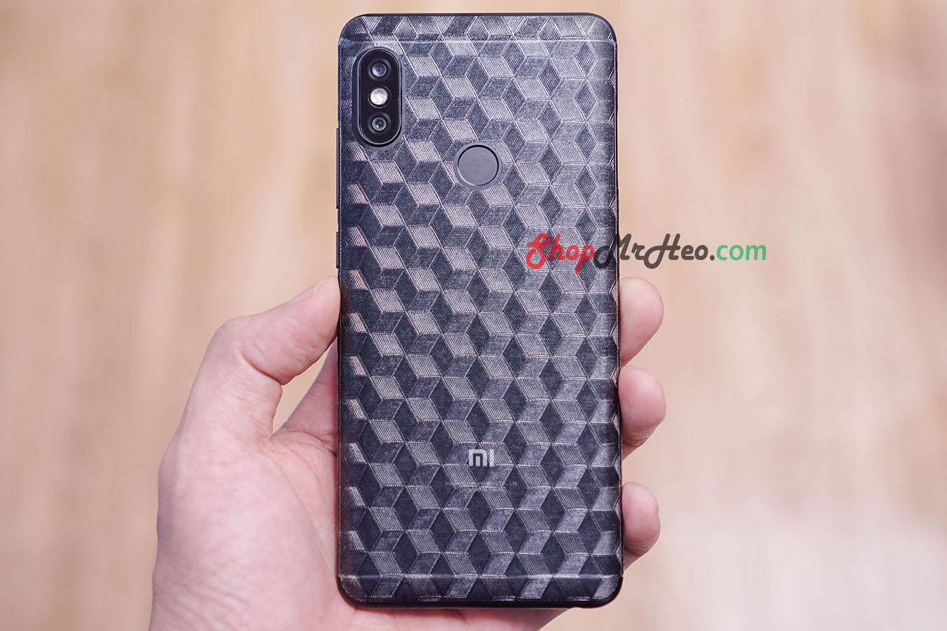 [HCM]Bộ 3 Skin Dán Mặt Lưng Vân 3D Xiaomi Redmi Note 5 Pro