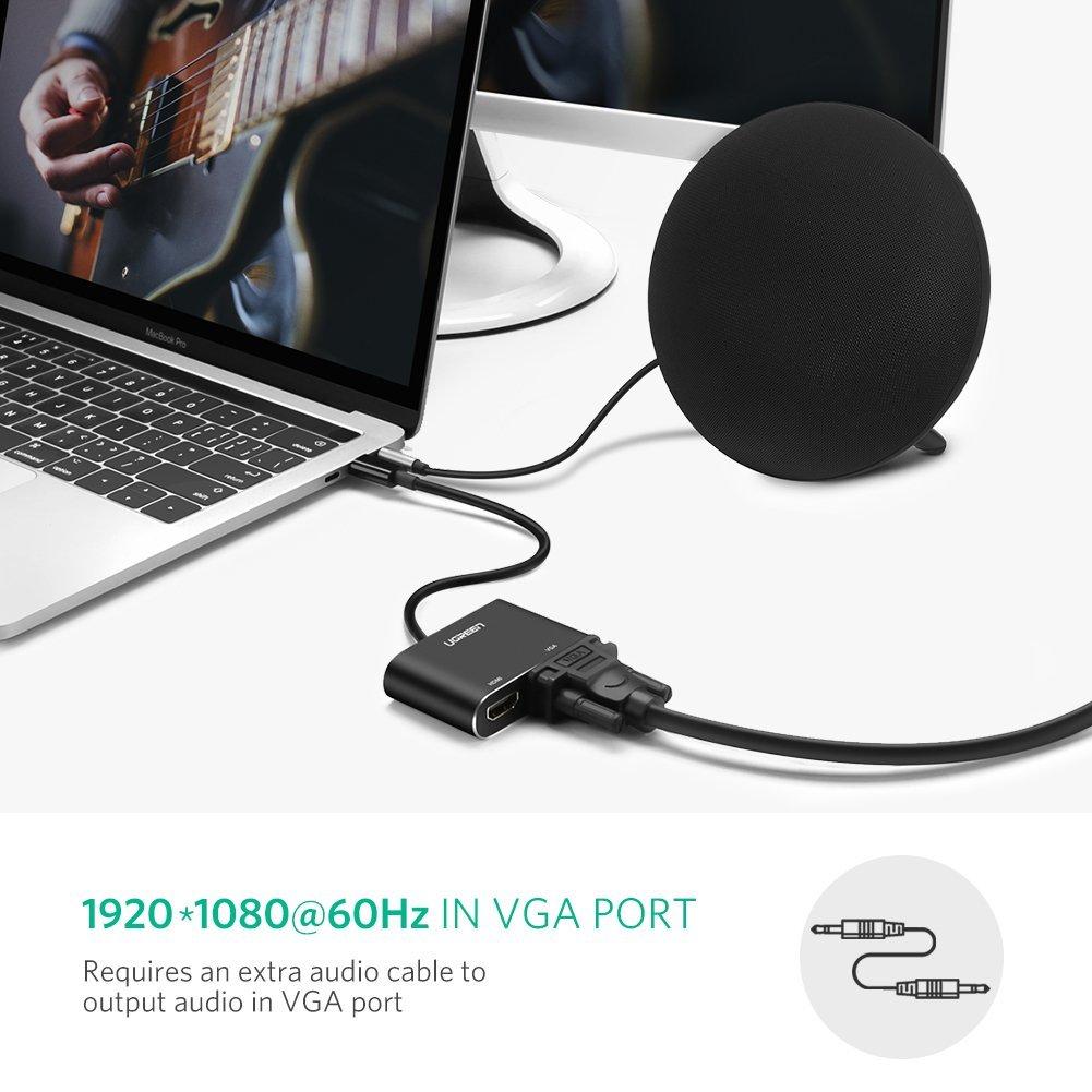 Cáp USB Type C to HDMI và VGA Ugreen - Adapter USB C