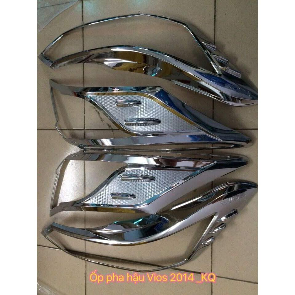 Bộ ốp đèn pha, đèn hậu xe toyota vios 2014-2017
