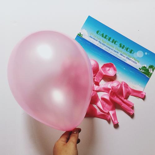 combo 100 vỏ bóng bay màu hồng nhũ