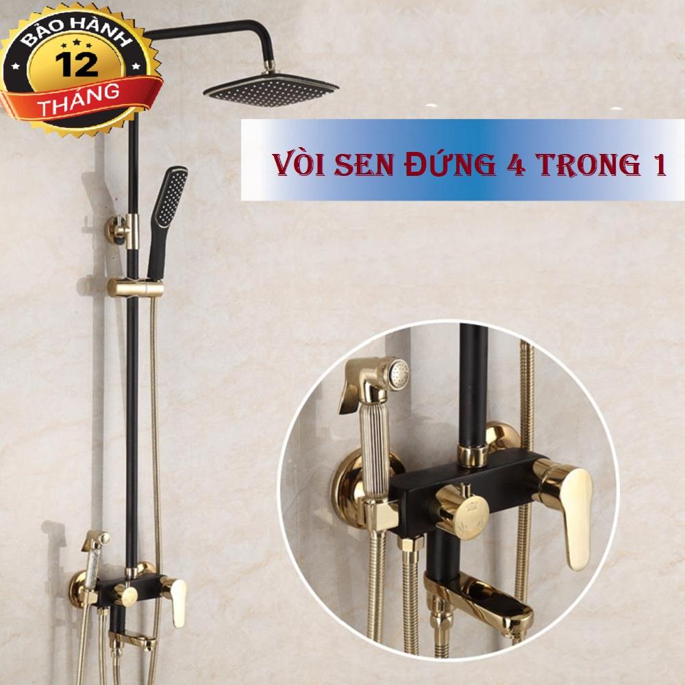 Thiết Bị Vệ SinhVòi Hoa Sen Bộ Cây Sen Đứng 4 Trong 1 , Thiết Kế Kiểu Dáng Hiện Đại Tinh Tế, Chất Liệu Đồng Đúc Cao Cấp.