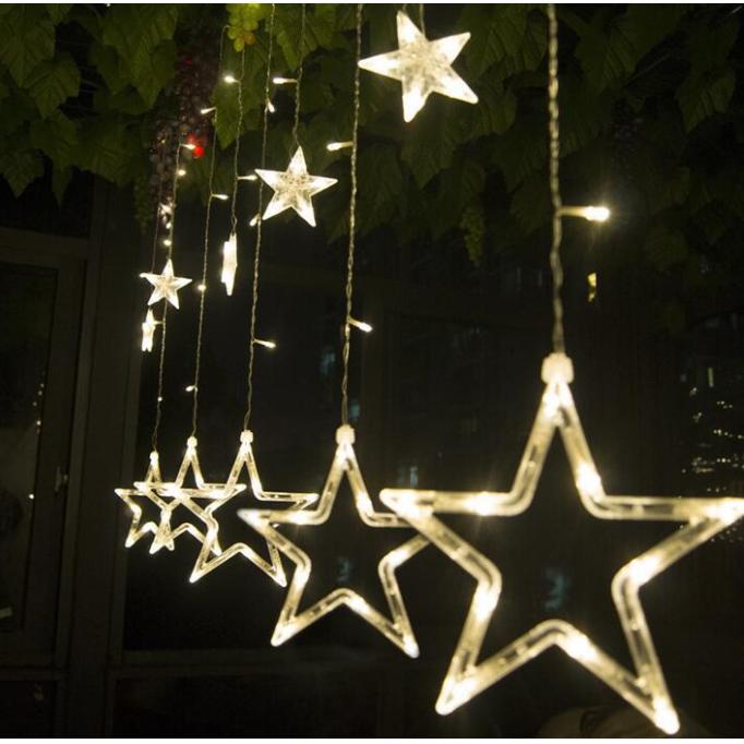 Bộ 6 dây đèn nháy hình ngôi sao