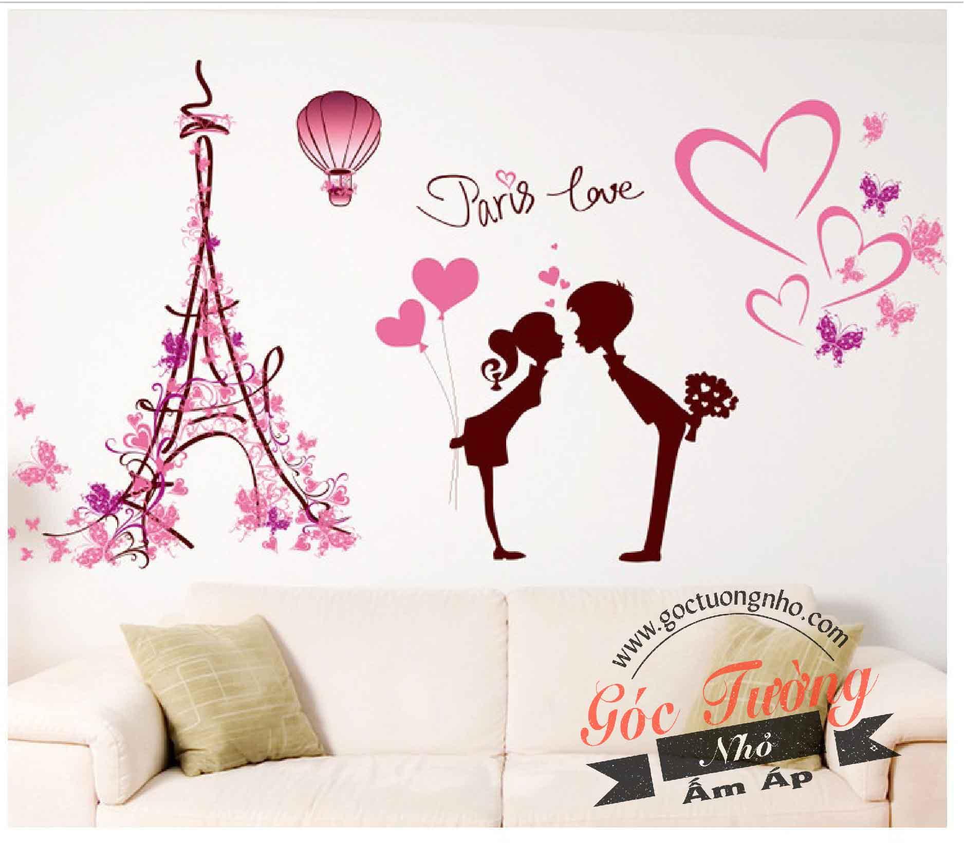 DECAL DÁN TƯỜNG HÌNH TÌNH NHÂN XL7120