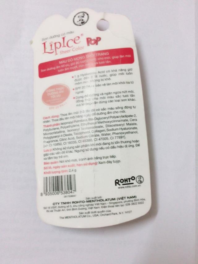 Son dưỡng LipIce Sheer Color Thỏ Bảy Màu