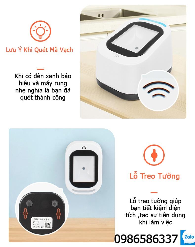 Máy quét mã vạch QR code ChiTeng T97  hỗ trợ thanh toán qua màn hình mobile