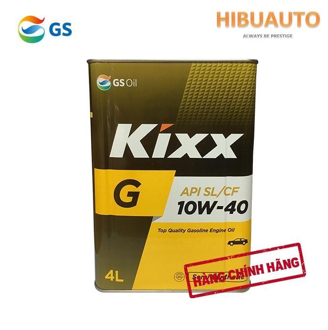 [FreeshipMAX] [HCM]Dầu động cơ xăng cao cấp bán tổng hợp Kixx G 10W-40 Thùng thiếc 4 lít  Công nghê Triple Double