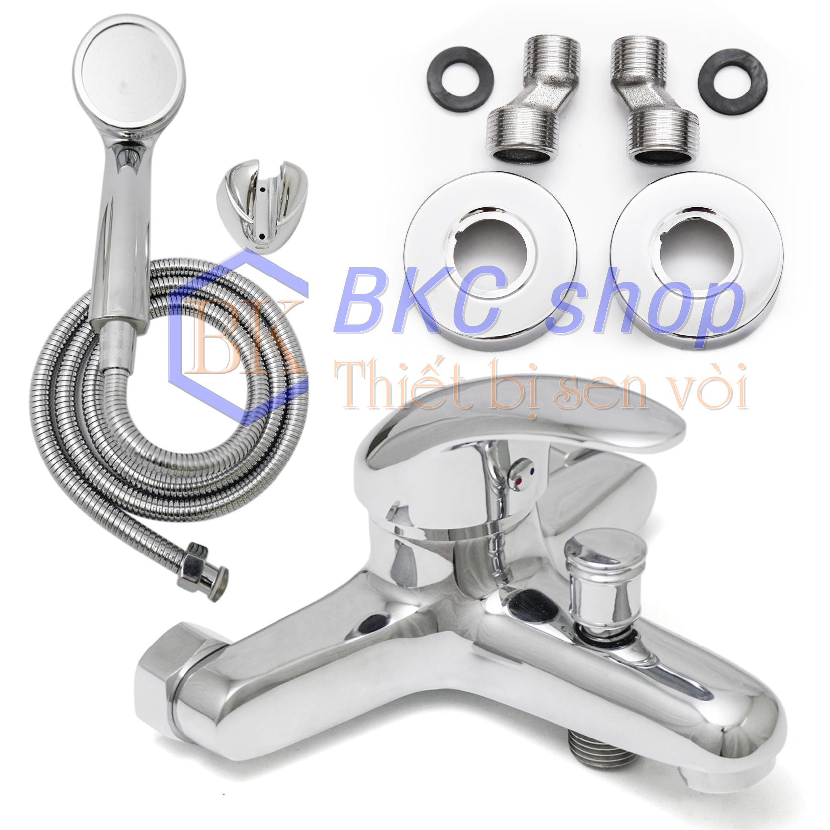 [HCM]Bộ vòi sen tắm nóng lạnh đồng thau mạ Chorme CSN02C (Bạc)