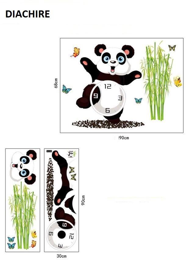  Đồng hồ treo tường Diachire mẫu Gấu trúc Panda cực Kute
