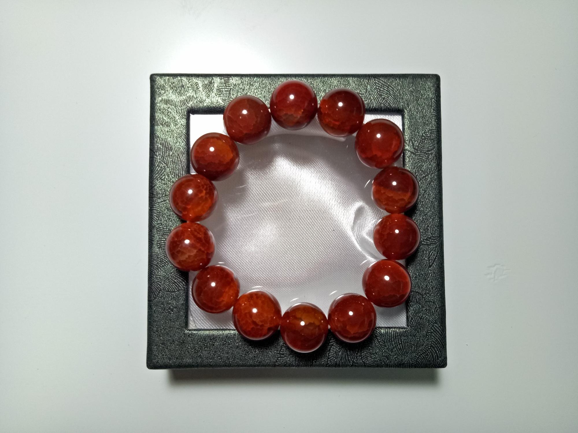 VÒNG TAY VẢY RỒNG ĐỎ (12 LI)
