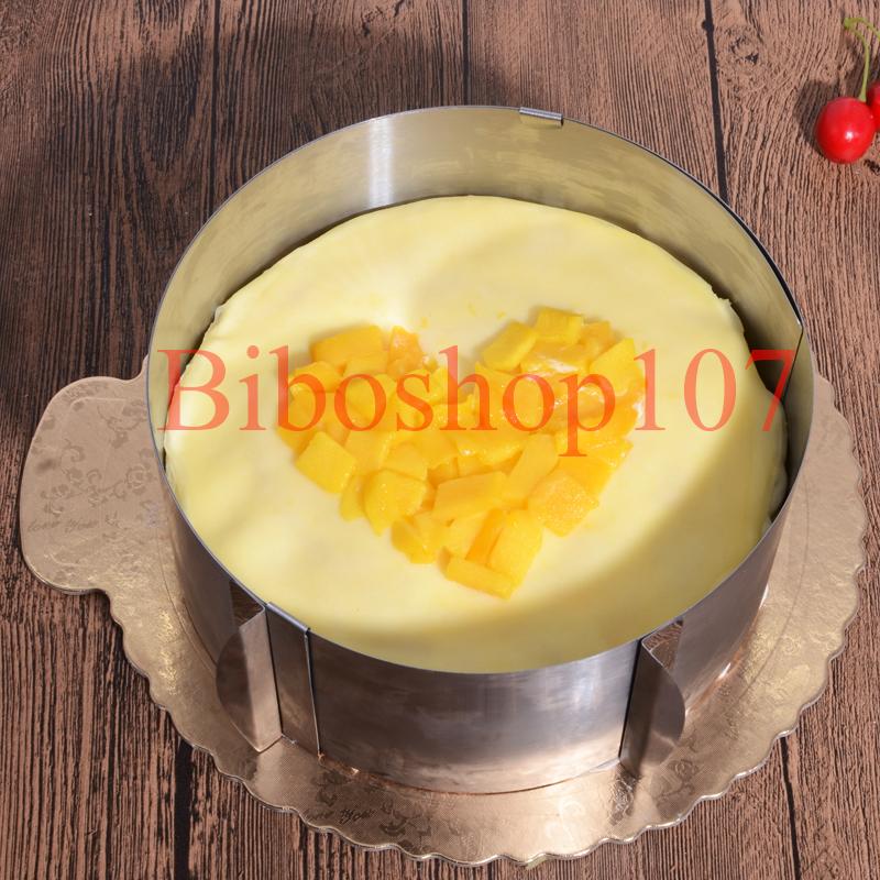 Khuôn ring mousse tròn thay đổi kích thước 16-30cm