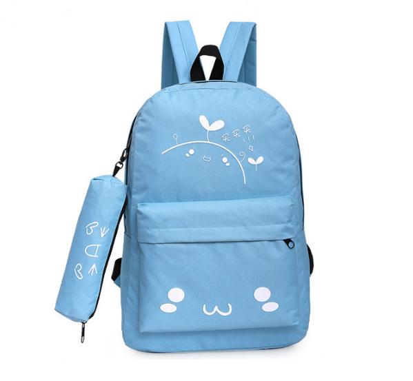 Bộ Ba Lô Và Túi Nhỏ Họa Tiết MC3 ((Xanh DaTrời)