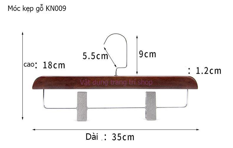 Móc kẹp gỗ nâu phủ mờ 35cm ( bộ 10 móc )