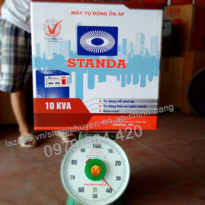 Ổn Áp Standa 10KVA DR dải 90-250V, bảo hành 4 năm, 100% dây đồng ( Logo Quả Xoài )