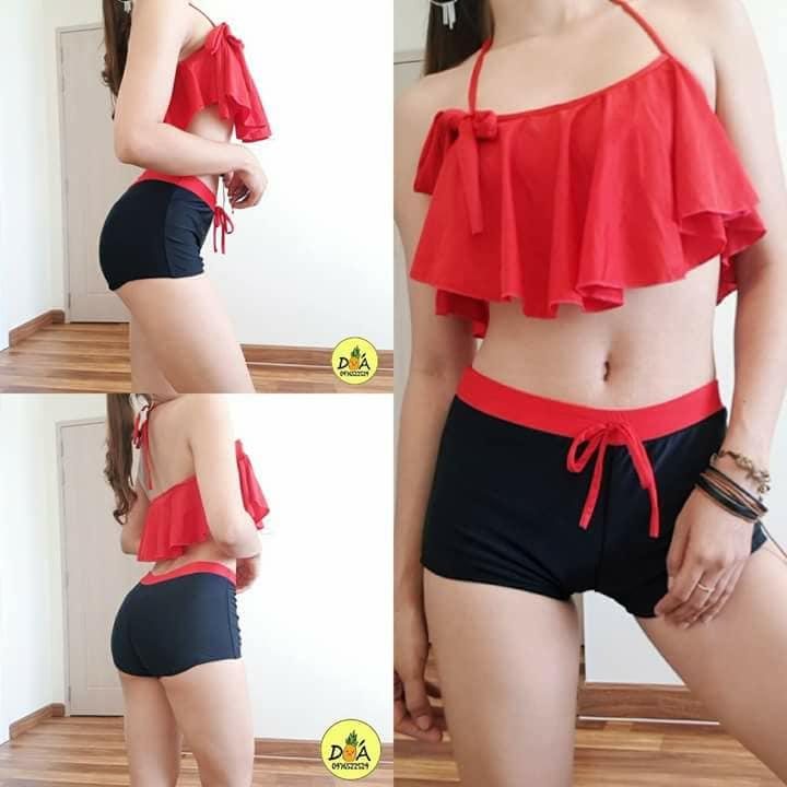 [HCM]BIKINI Đồ bơi nữ Bộ đồ bơi 1 mảnh HỒNG