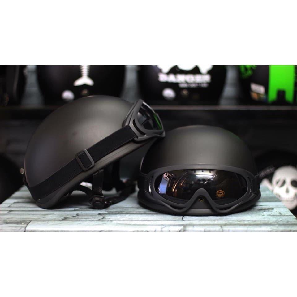 Mũ 1/2 kèm kính,Mũ phượt