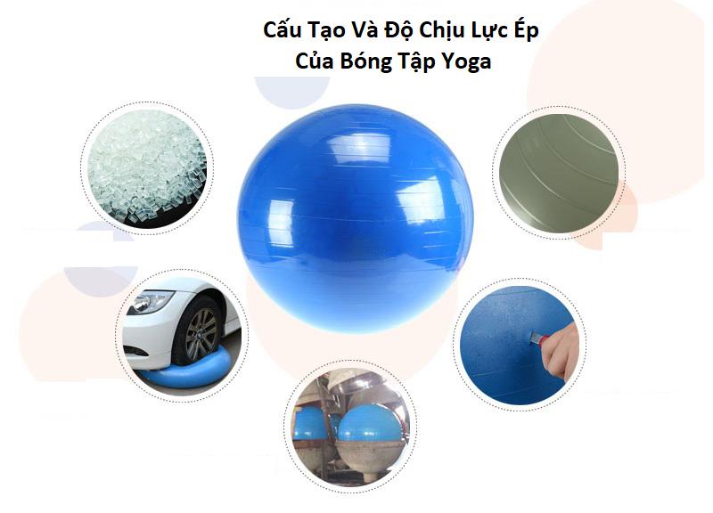 Bóng Tập Yoga Trơn 65cm - VivaSports