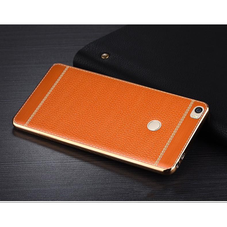 ỐP XIAOMI MIMAX 2 LƯNG DA VIỀN VIỀN VÀNG