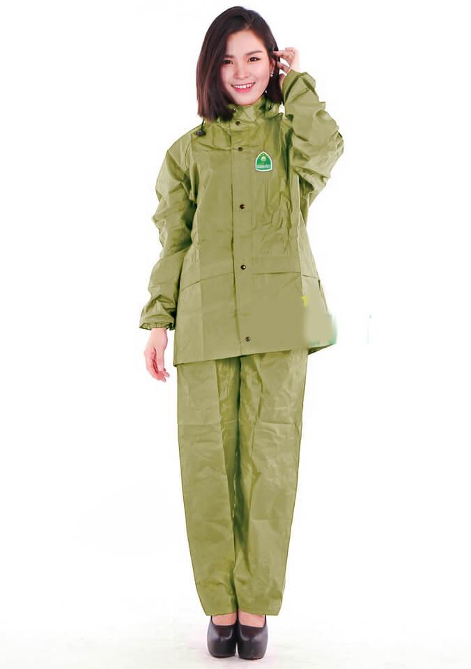 Bộ Áo Mưa Vải Dù Cao Cấp Chống Thấm Vàng Chuối (XXL)