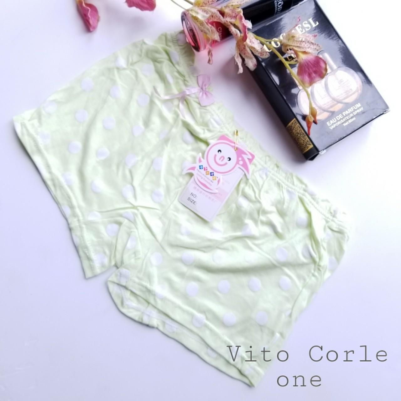 Bộ 10 quần chíp đùi chấm bi cho bé gái