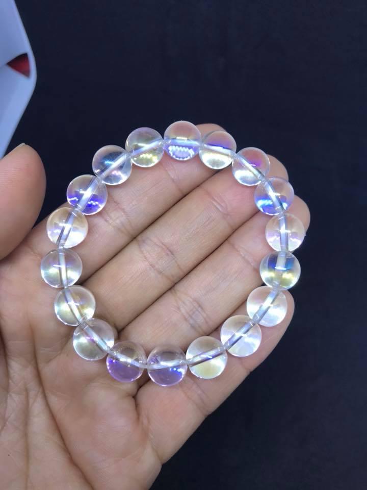 [HCM]VÒNG TAY PHONG THỦY ĐÁ THẠCH ANH TRẮNG 10ly