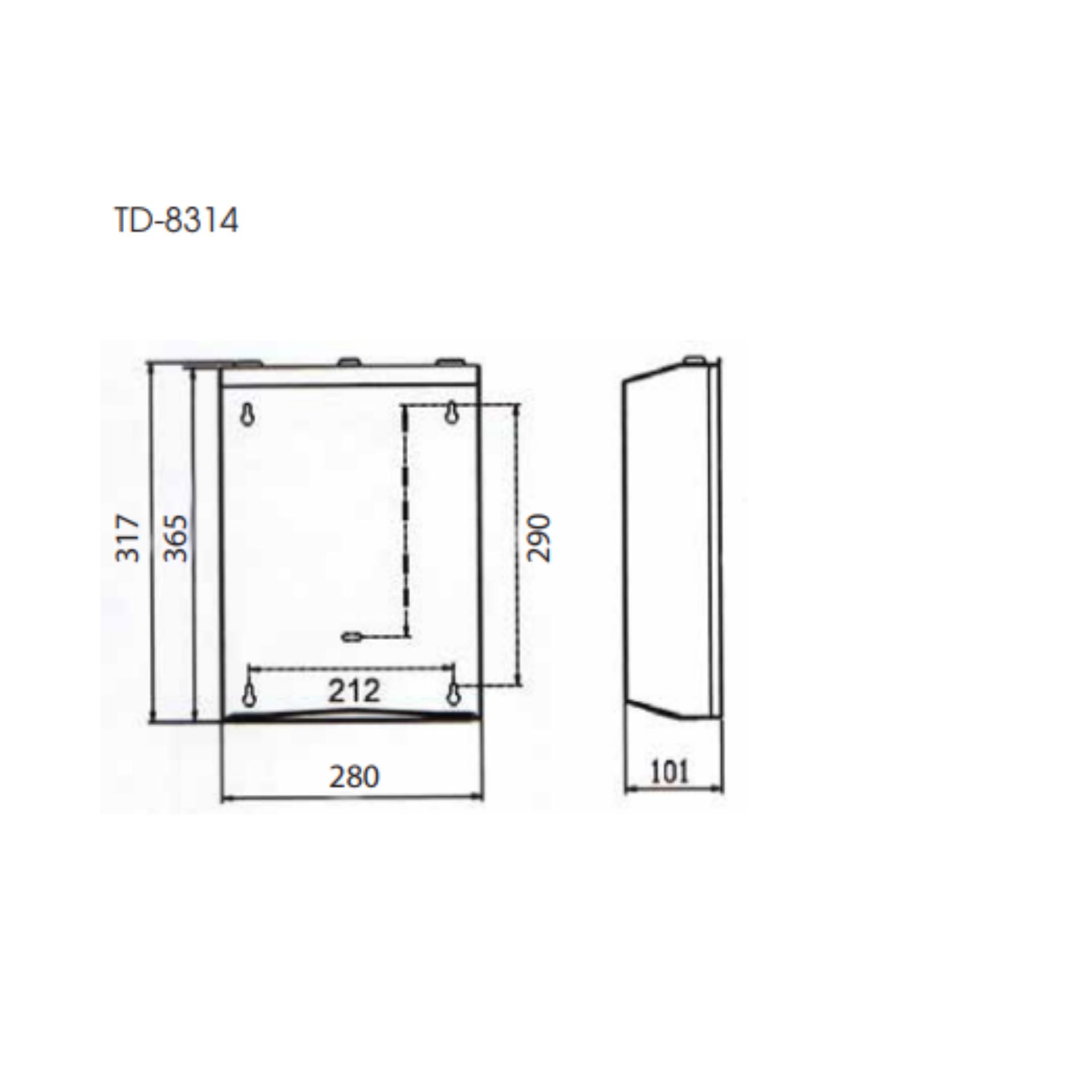 Hộp giấy - inox sus 304 atmor model: td-8314