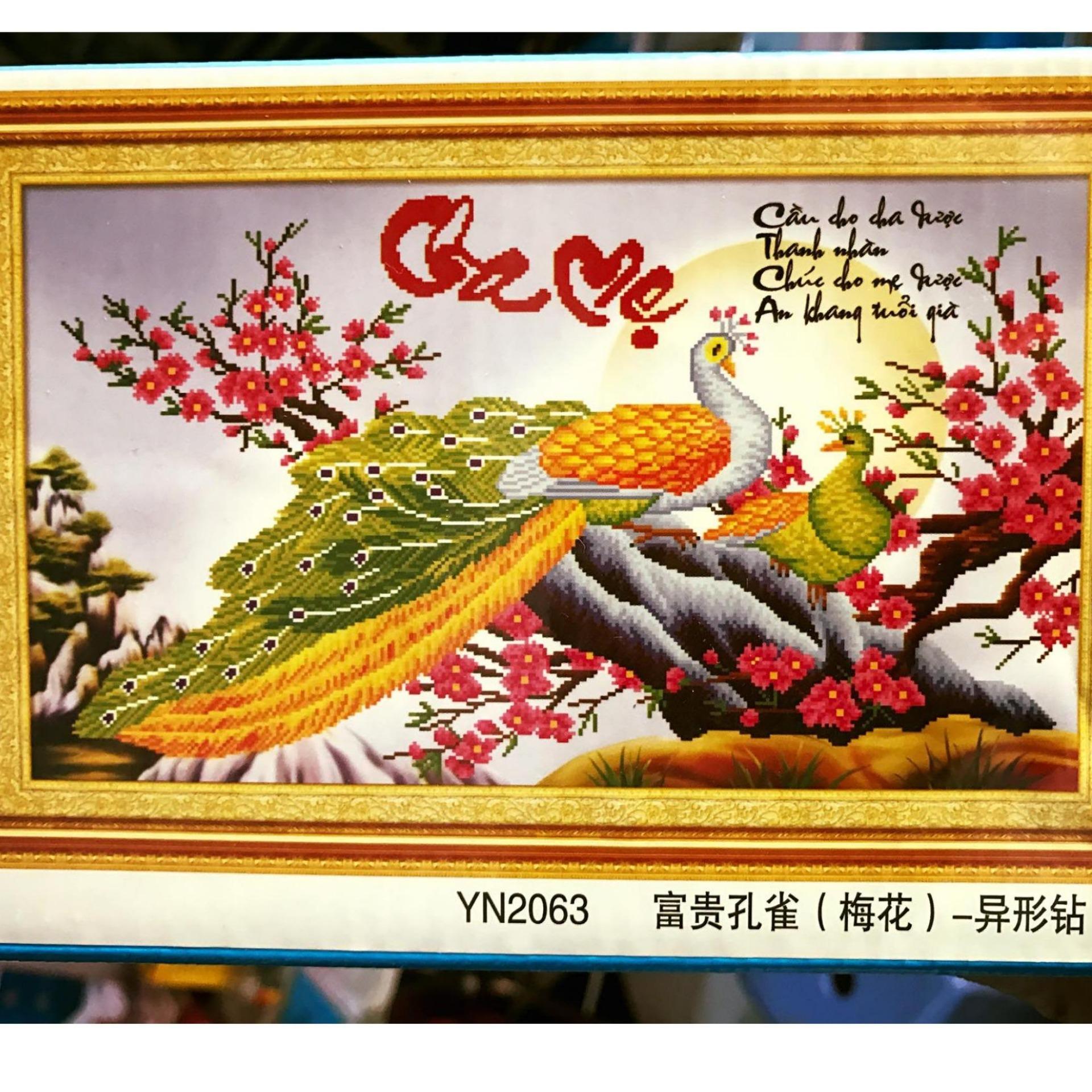 Tranh thêu chữ thập cha mẹ-KÍCH THƯỚC 90X50