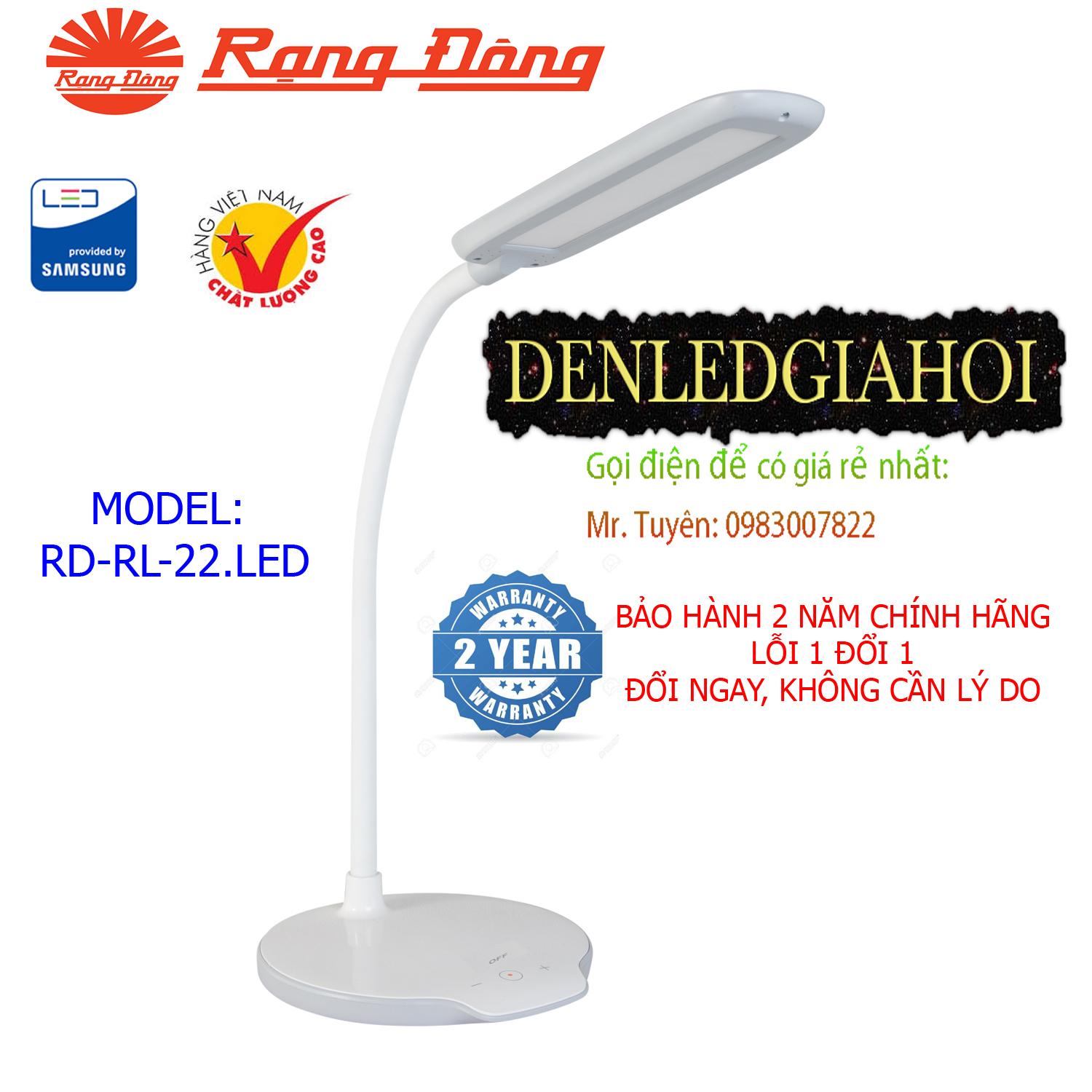 Đèn led để bàn cảm ứng Rạng Đông (RD-RL-22.LED)