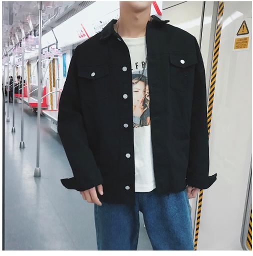 Áo khoác jean nam hot hàn quốc tik tok (JM-JK 20 đen)