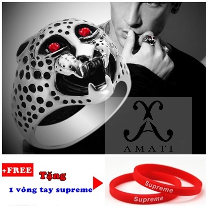 [HCM]Nhẫn nam báo đốm gtm68 (tặng vòng tay supreme)