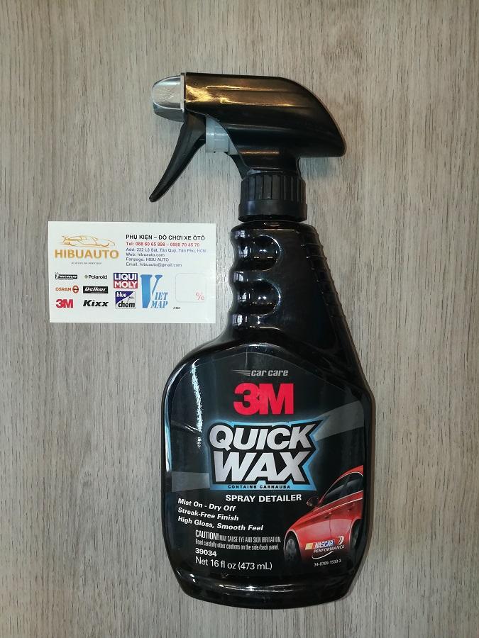 [FreeshipMAX] [HCM]Dung Dịch Tăng Độ Bóng Sơn 3M Quick Wax 473ml 39034