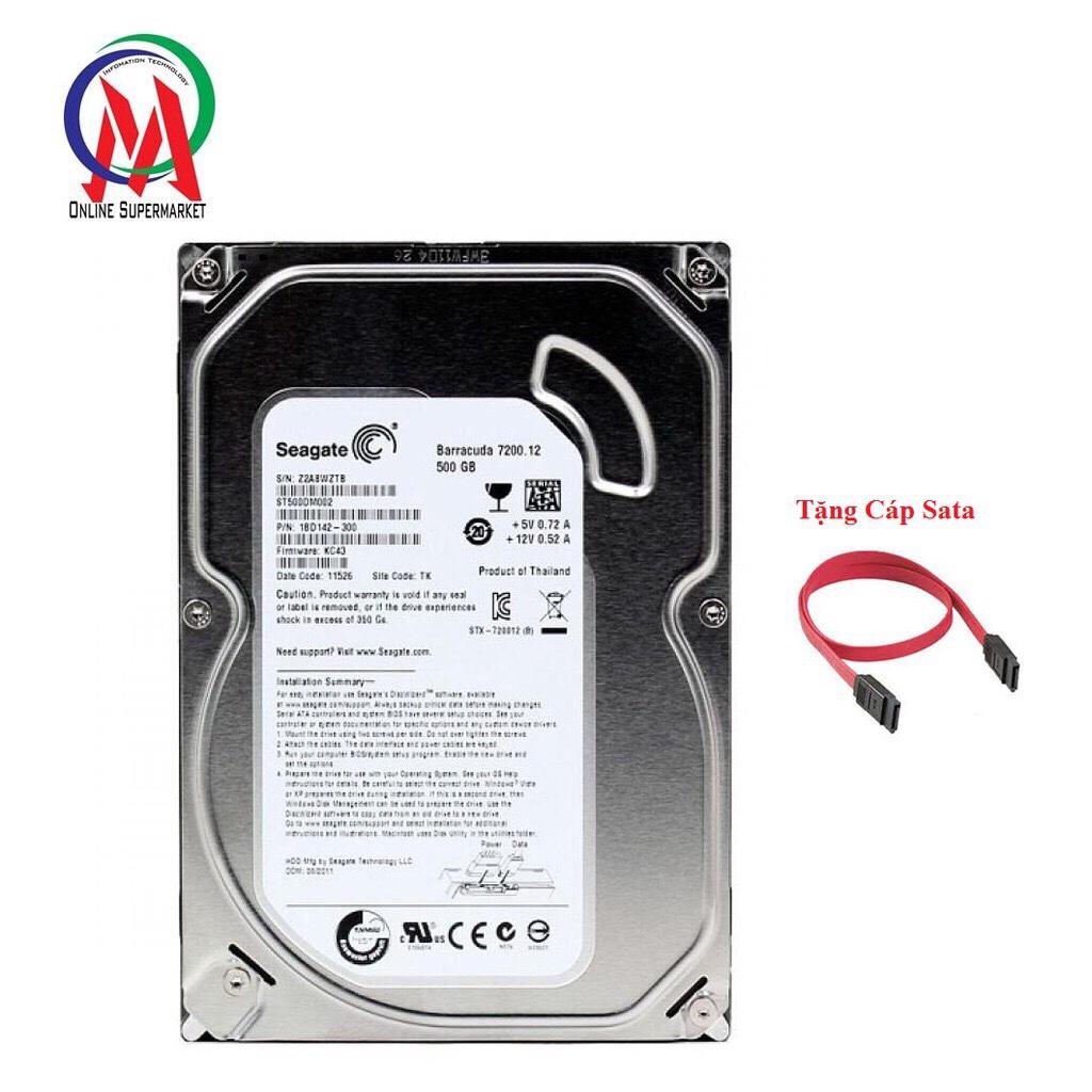 [HCM]Ổ CỨNG PC 500GB SEAGATE BH 24T tặng cáp sata