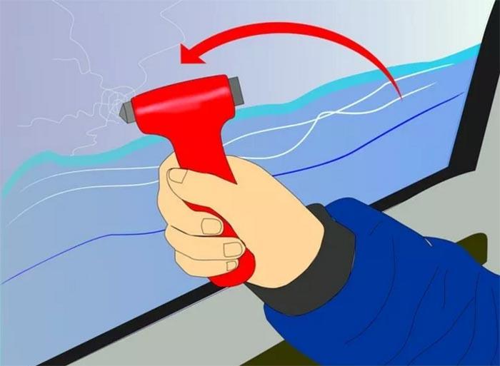 Bộ 2 búa thoát hiểm cho ô tô (Đỏ) HH187