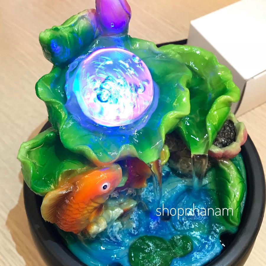 Thác nước phong thủy cá chép tài lộc