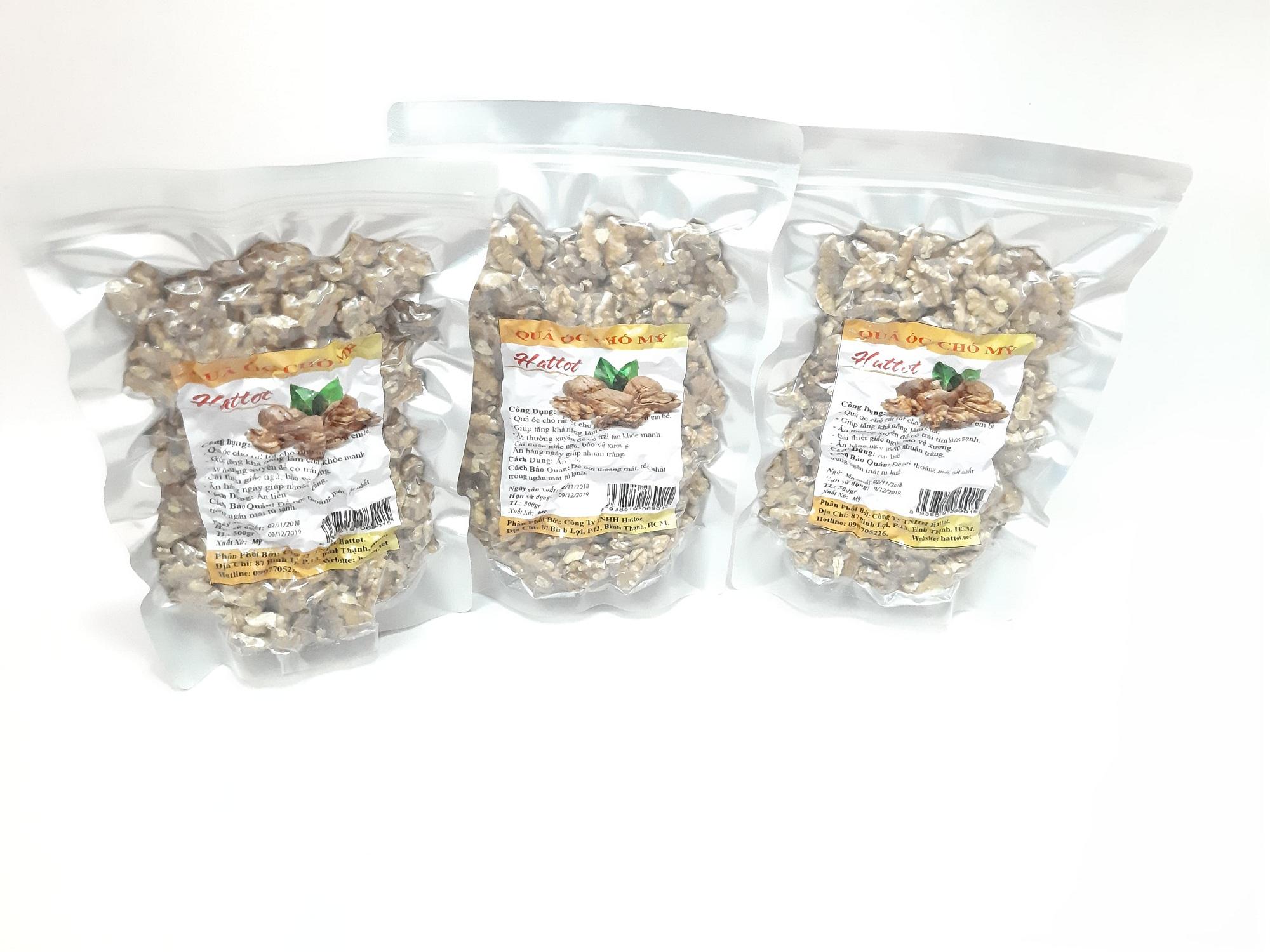 Bộ 2 túi Nhân hạt óc chó 500g