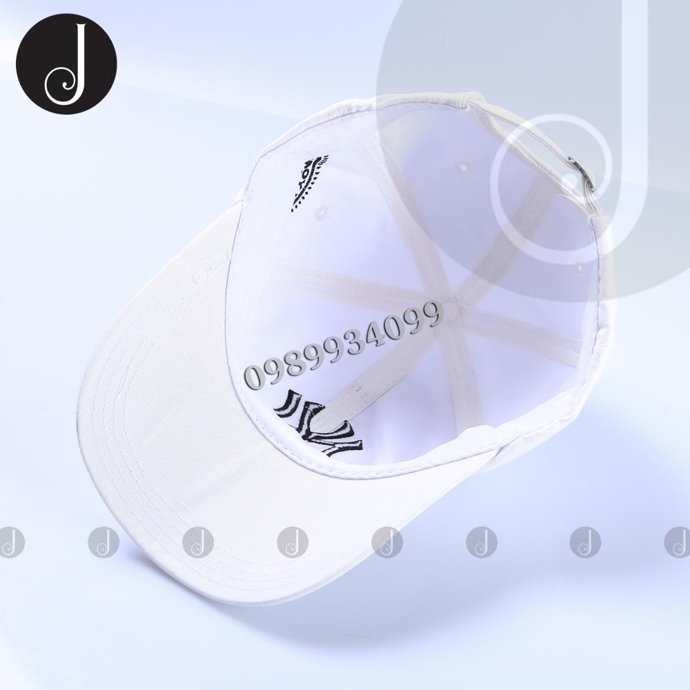 NÓN KẾT - NÓN LƯỠI TRAI - MŨ LƯỠI TRAI NY (TRẮNG CHỮ ĐEN)