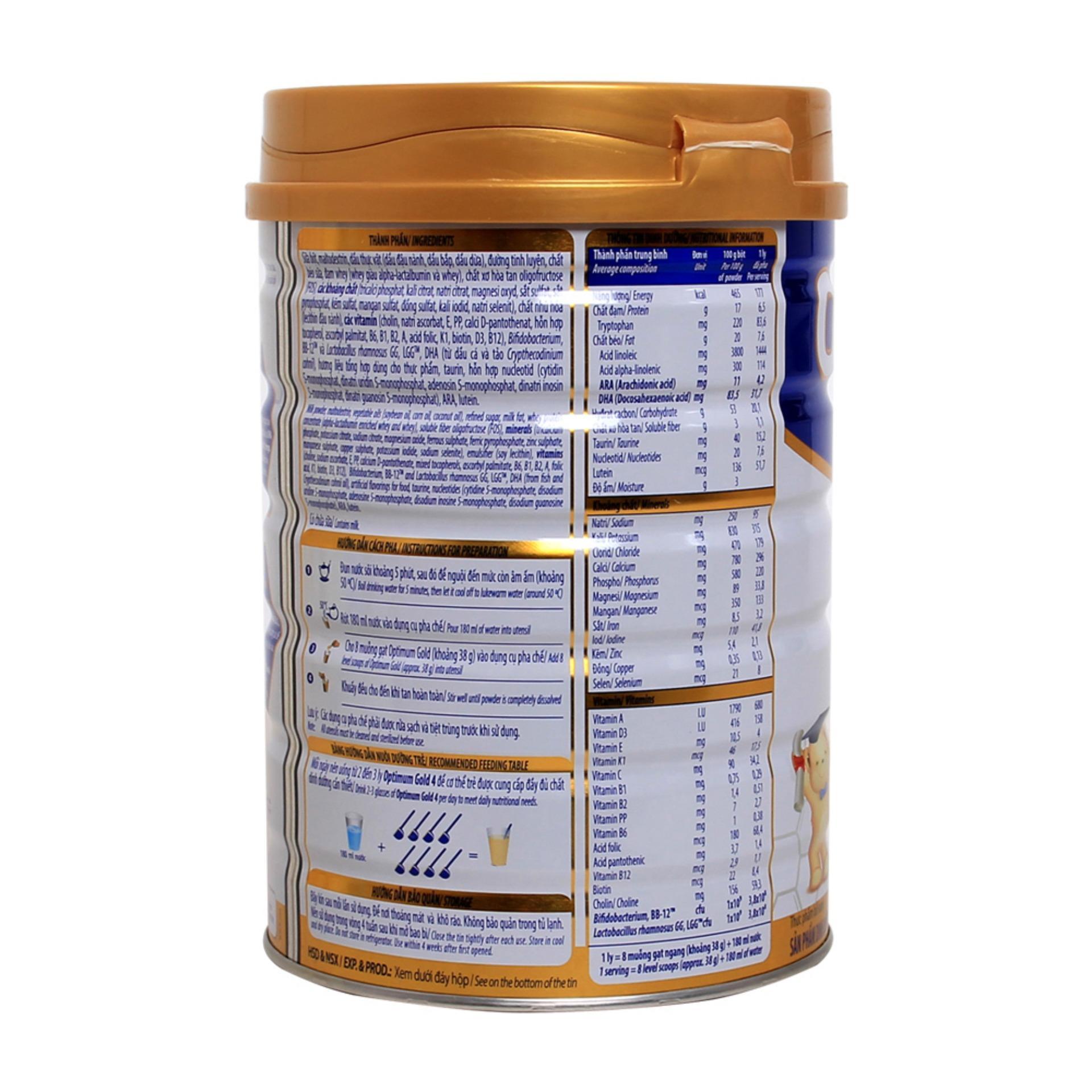 Sữa bột Optimum Gold step 3 900gr