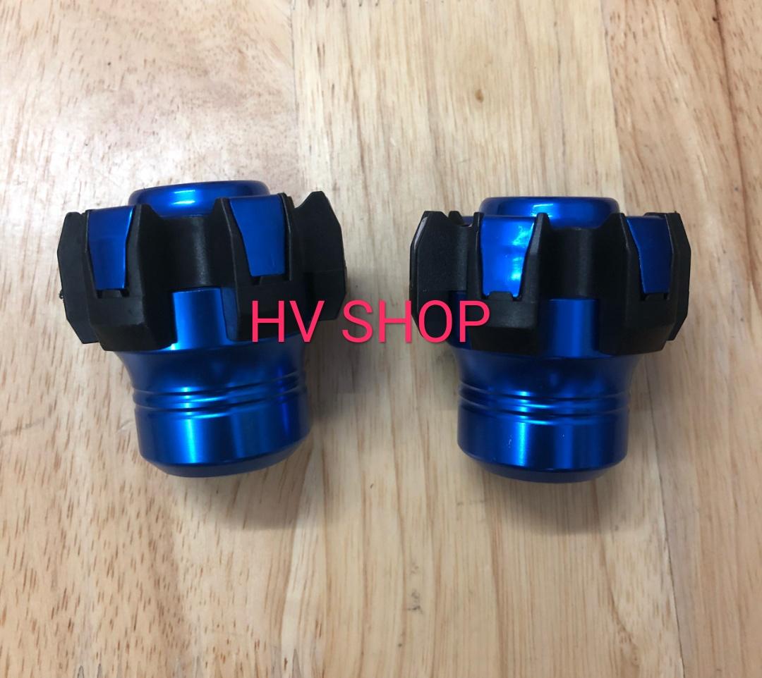 gu chong do xe may hv shop bộ 2 gù chống đổ trước moto xe máy HV 9  cao cấp ( xanh dương ) ( 1 cặp )