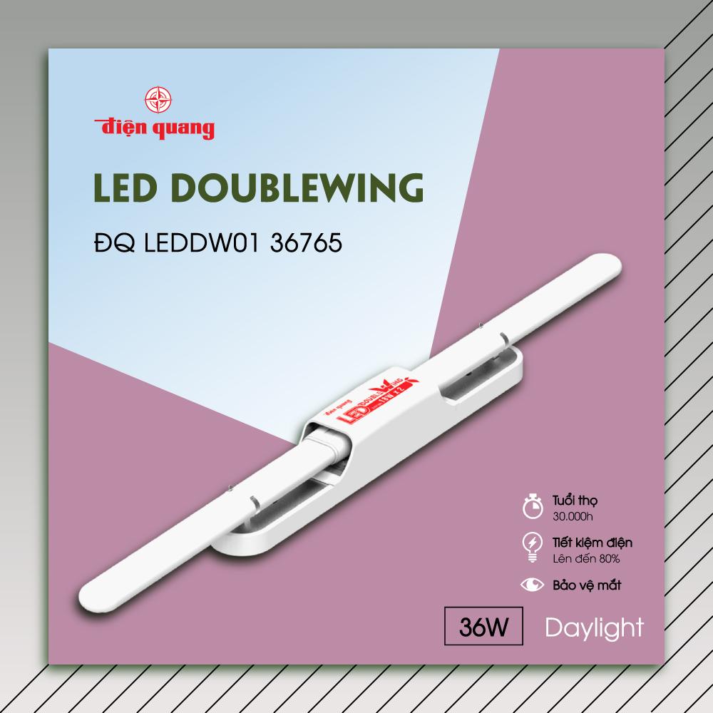 Bộ đèn LED Doublewing Điện Quang ĐQ LEDDW01 36765 (36W daylight)