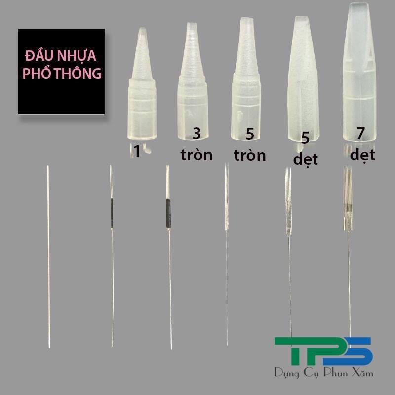 [HCM]Kim 3 tròn 0.35 - Kim phun xăm thẩm mỹ (gói 100 kim)  ( Dụng cụ phun xăm thẩm mỹ )