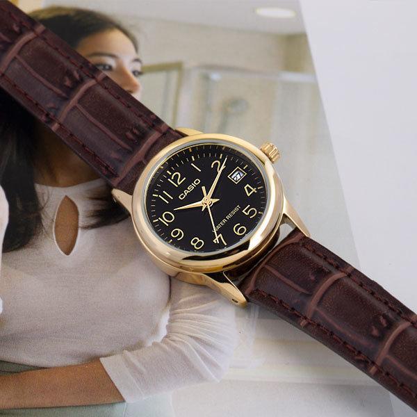 Đồng hồ nữ dây da Casio Anh Khuê LTP-V002GL-1BUDF
